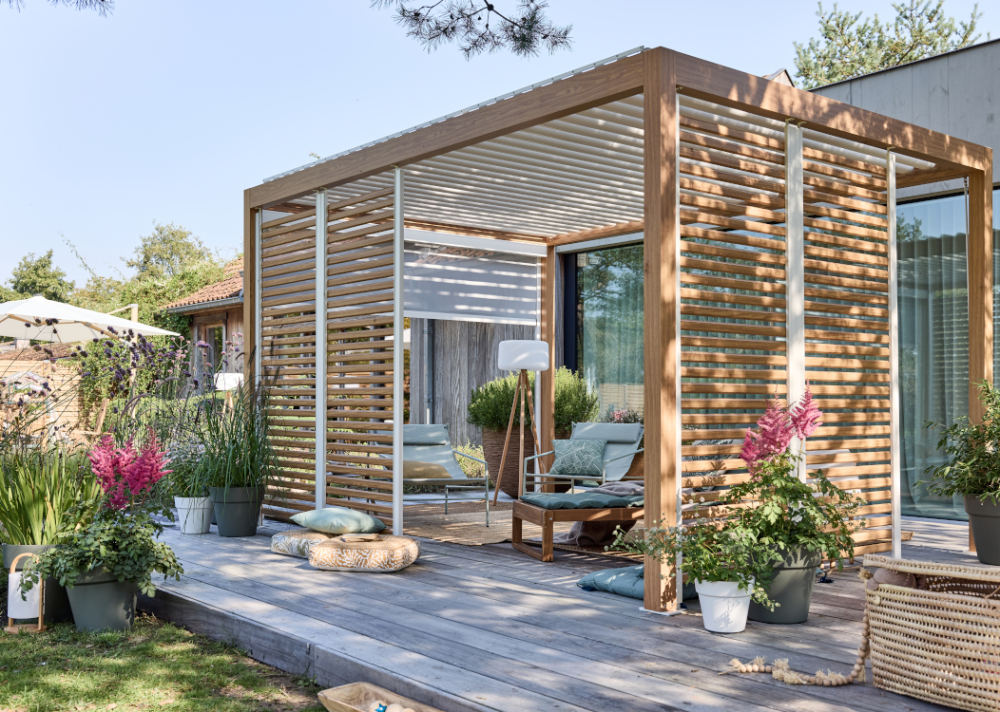 Pergola de teck — Bassin d'Arcachon