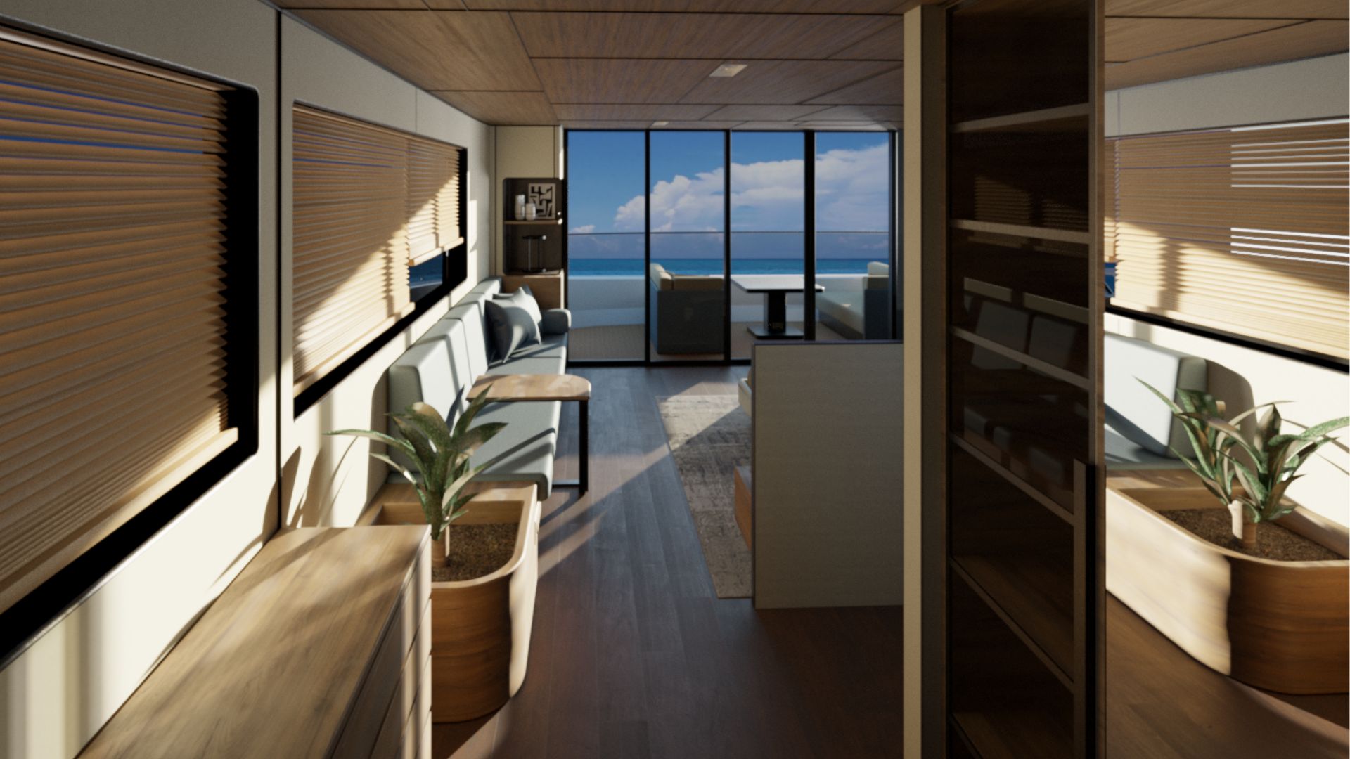Carré principal · Vue de proue — Caraïbes